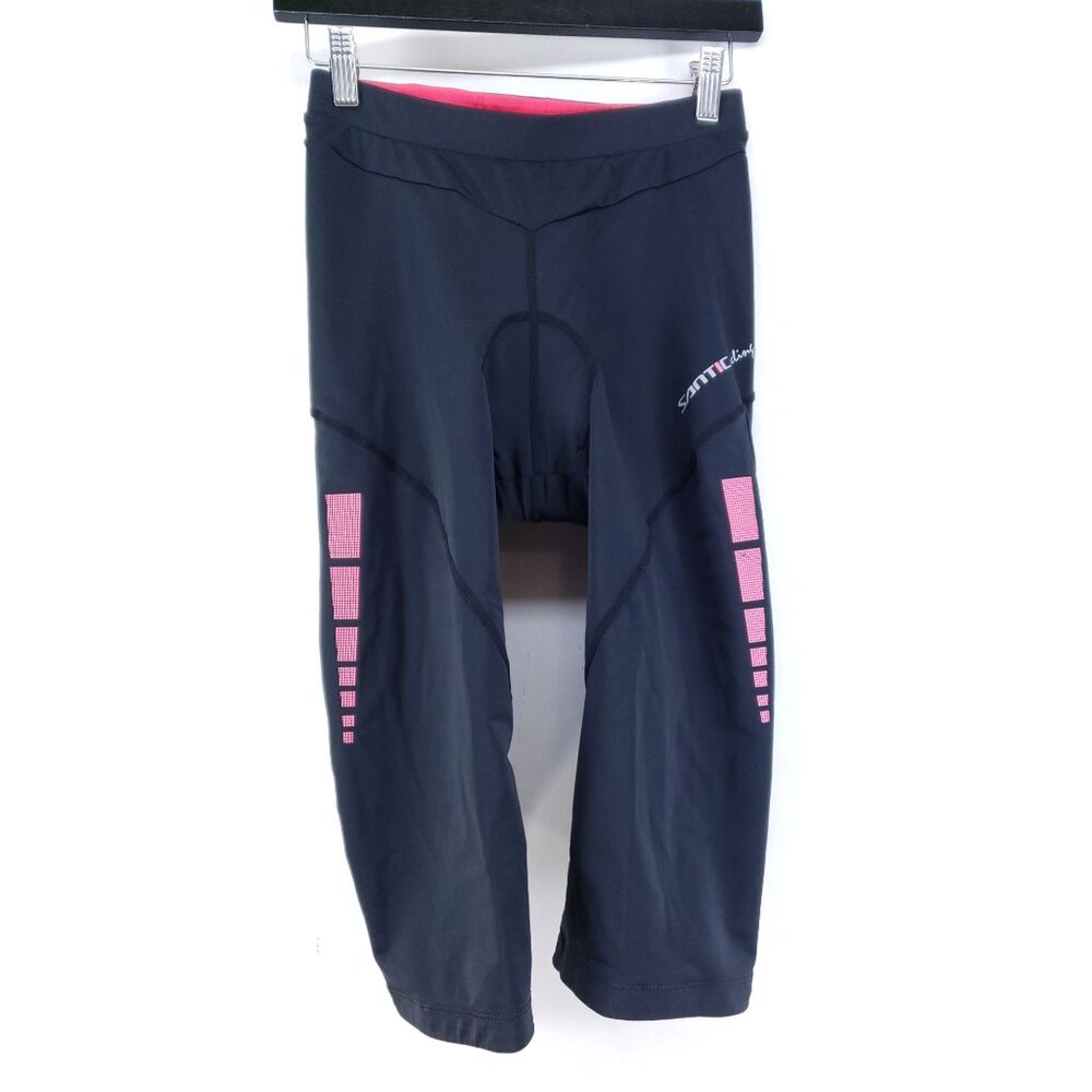 Santic Cycling 4D Padded Pants Women's Size Small Black/Pink